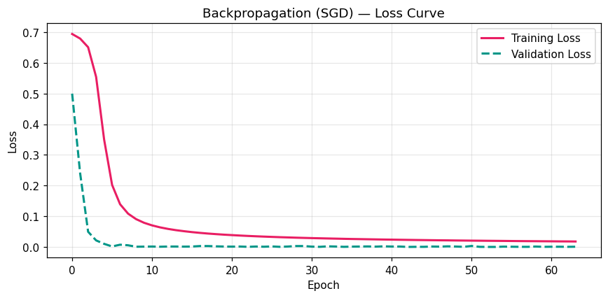 Backpropagation — SGD